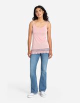 Ujjatlan felső - Azs&uacute;rrmint&aacute;s - rozsaszin