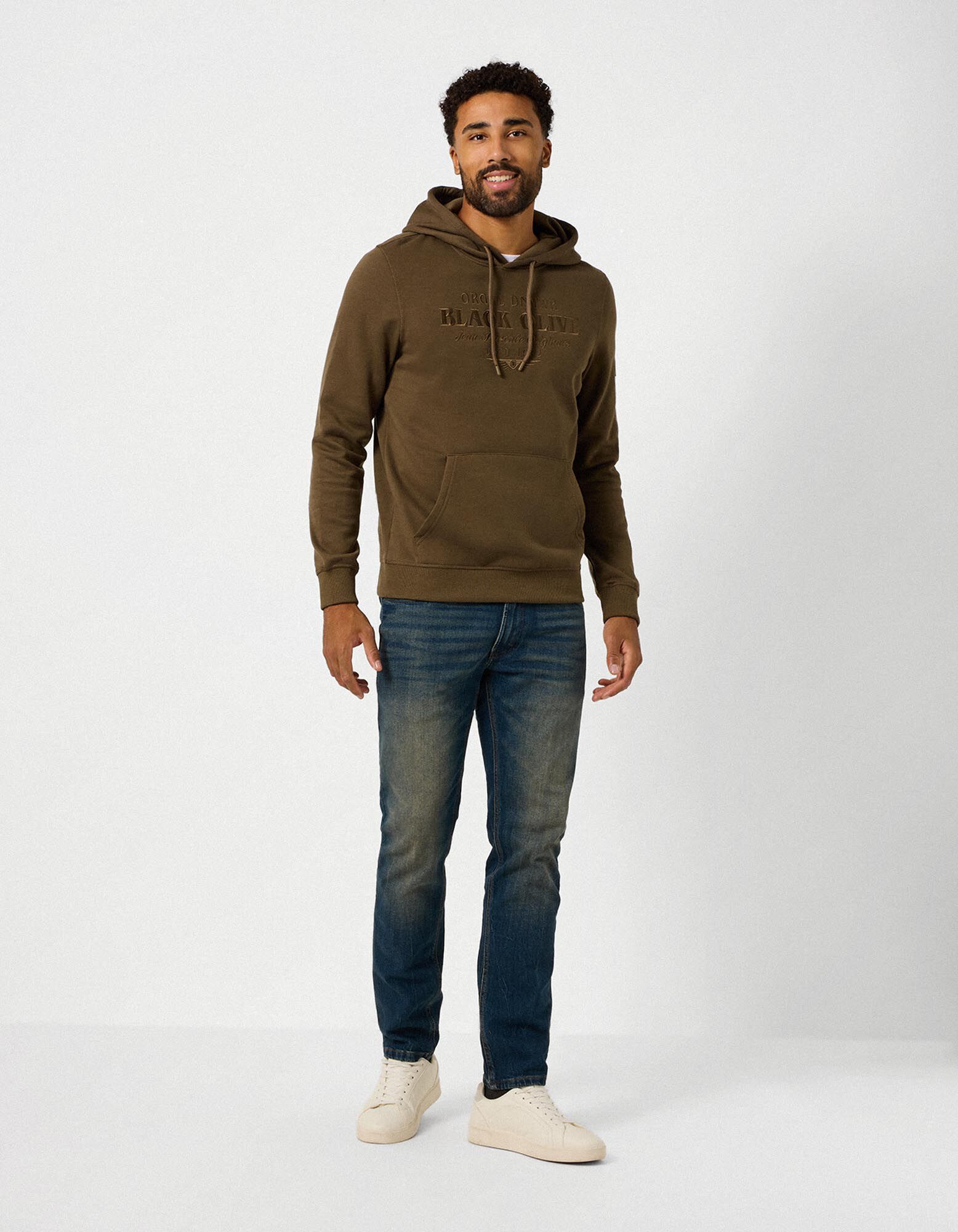Sweatshirt - Stickerei - Khaki