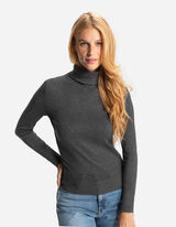 Tričko s dlhými rukávmi - Ozdobné gombíky - tmavoseda