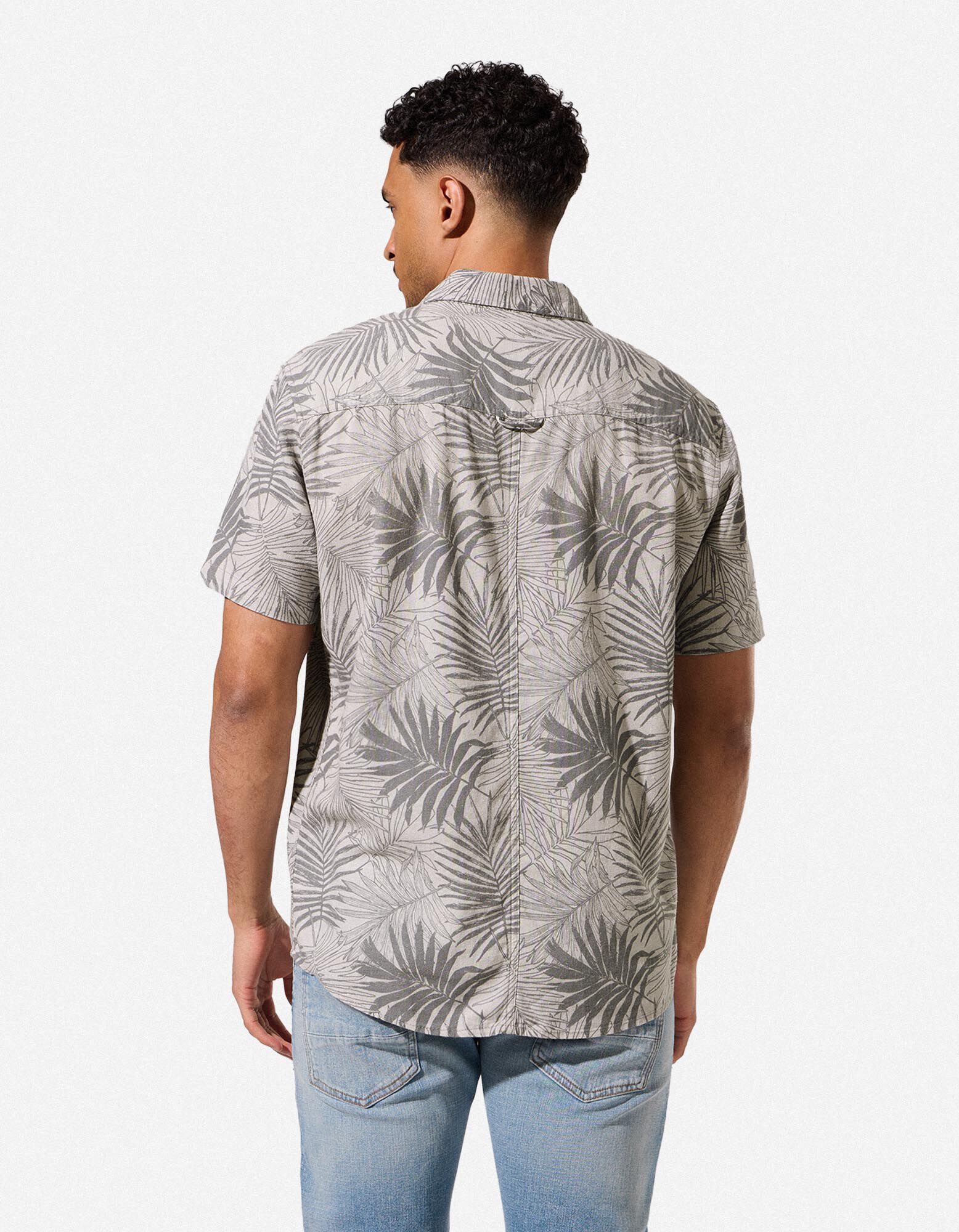 Chemise - Aspect lin - taupe