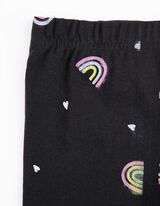 Legging - Print all-over - zwart