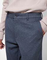 Chinohose - Fixierter Beinumschlag - dunkelblau