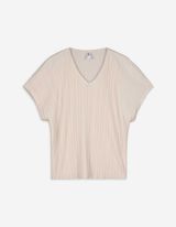 T-shirt - Plooien - beige