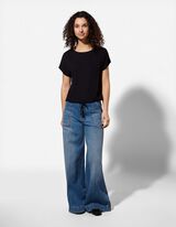 T-Shirt - Knotendetail - schwarz