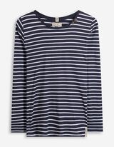 Tričko s dlouhým rukávem - Ozdobné knoflíky - tmave modra