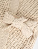 Kardiganas - Surišamas diržas - smelio spalvos