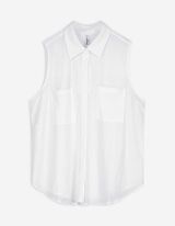 blousetop - Linnenlook - wit