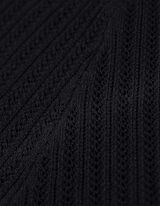 Strickshirt - einfarbig - schwarz