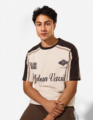 T-Shirt - Frontprint - beige