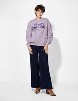 Sweatshirt - Frontprint - lila