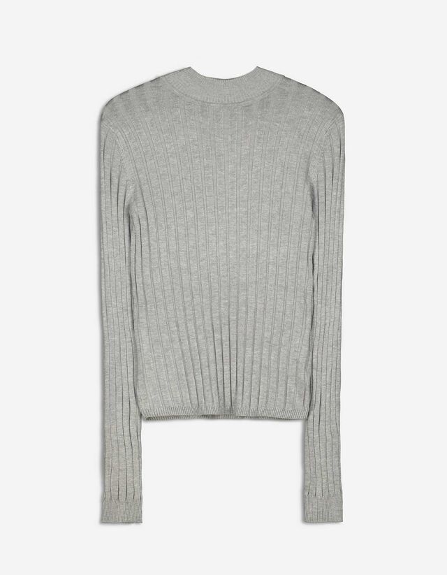 Pullover - A costine - grigio