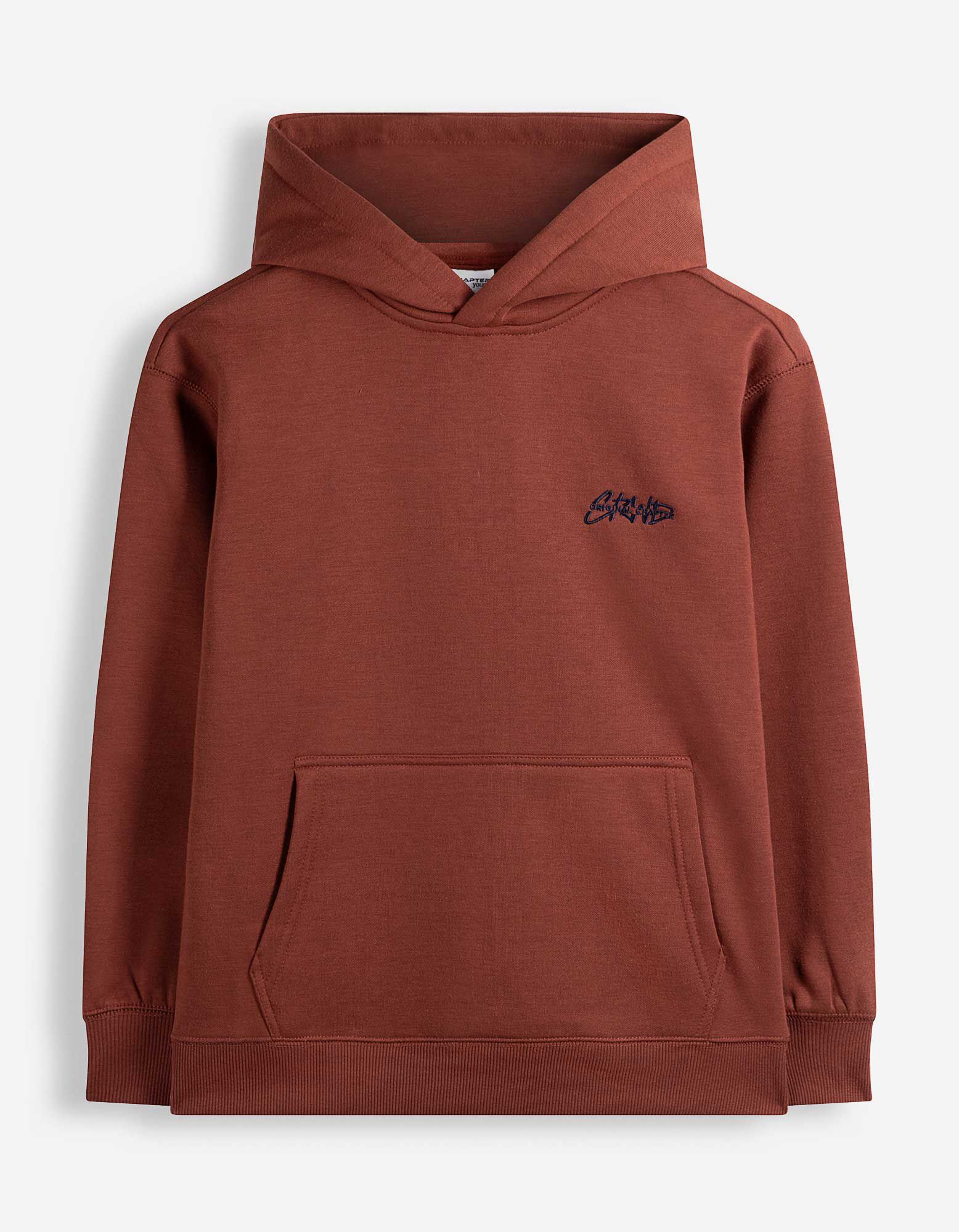 Hoodie - 3D-Applikation - Dunkelrot