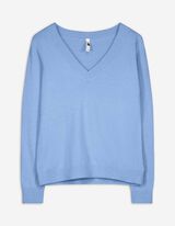 Pleten&yacute; sveter - Vlnen&yacute; vzhľad - svetlomodra