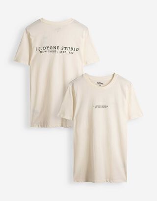 T-Shirt - einfarbig - Off-White