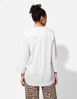Blouseshirt - Linnenmix - wit