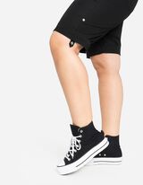 Bermuda  - Risvolti fissi sul fondo gamba - nero