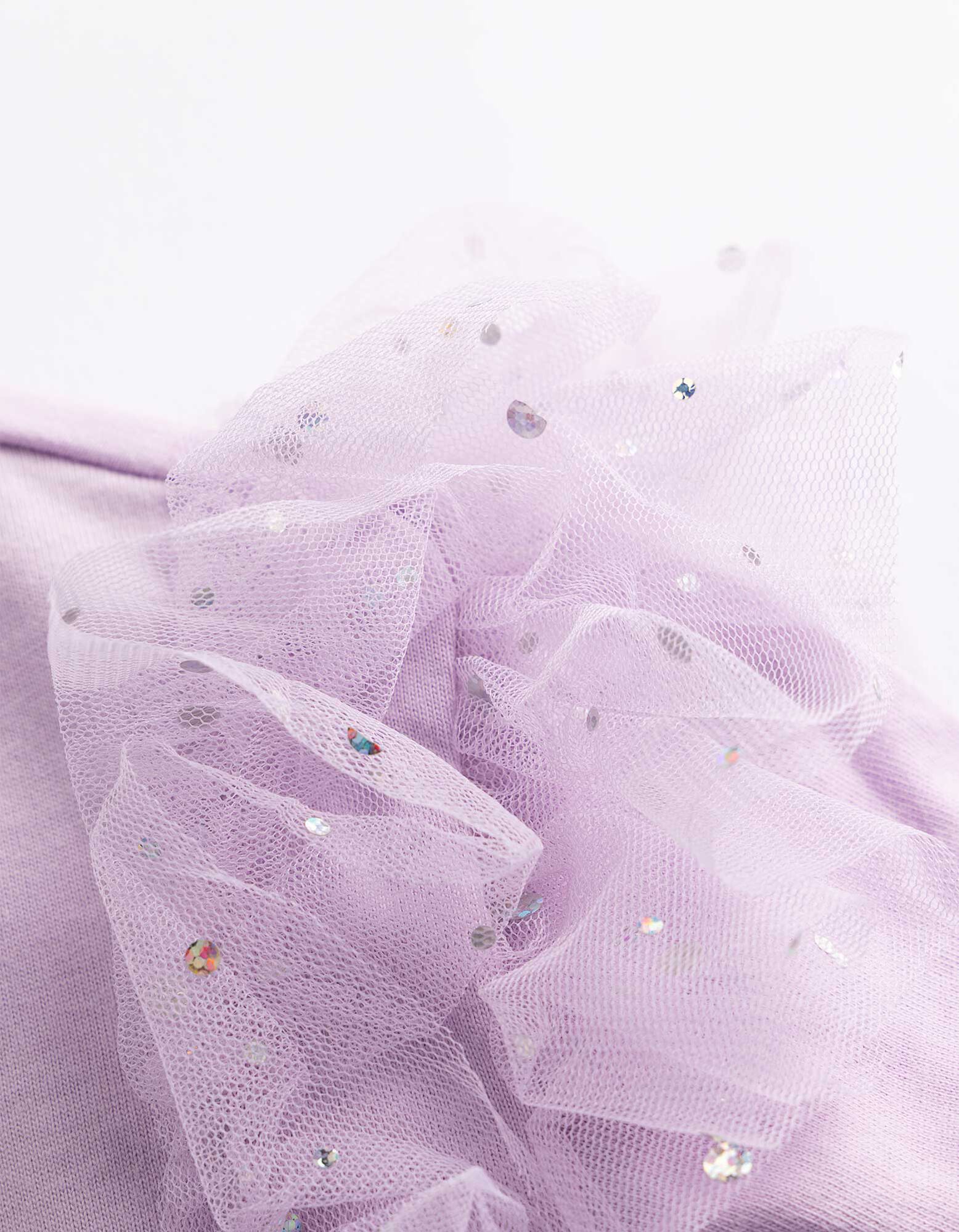 Shirt - Paillettenbesatz - Flieder
