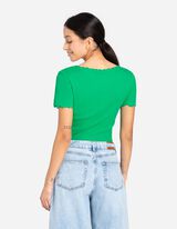 T-shirt - Misto cotone - verde