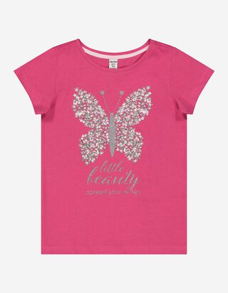 T-shirt - Glitterprint - pink