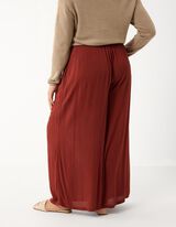 Fustă pantalon - Monocrom - Maro &icirc;nchis