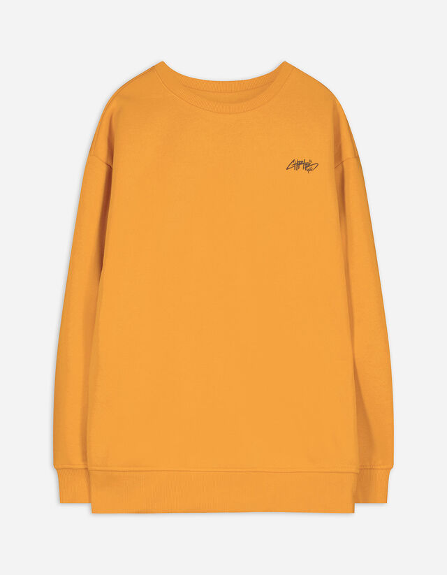 Sweatshirt - Frontprint - hellgelb