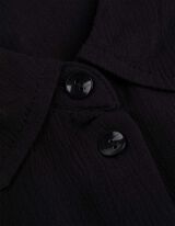 bluzka koszulowa - jednokolorowy - czarny