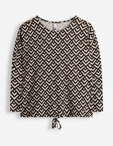 Shirt - Knotendetail - beige