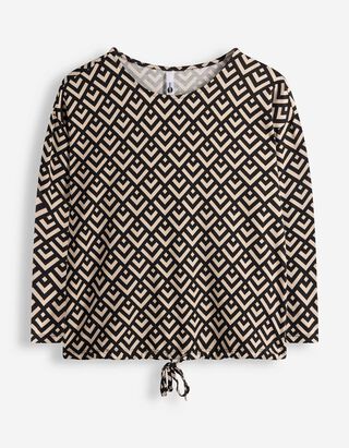 Shirt - Knotendetail - beige