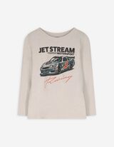 Langarmshirt - Print - beige