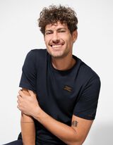 Tricou - Patch de etichetă - Albastru inchis