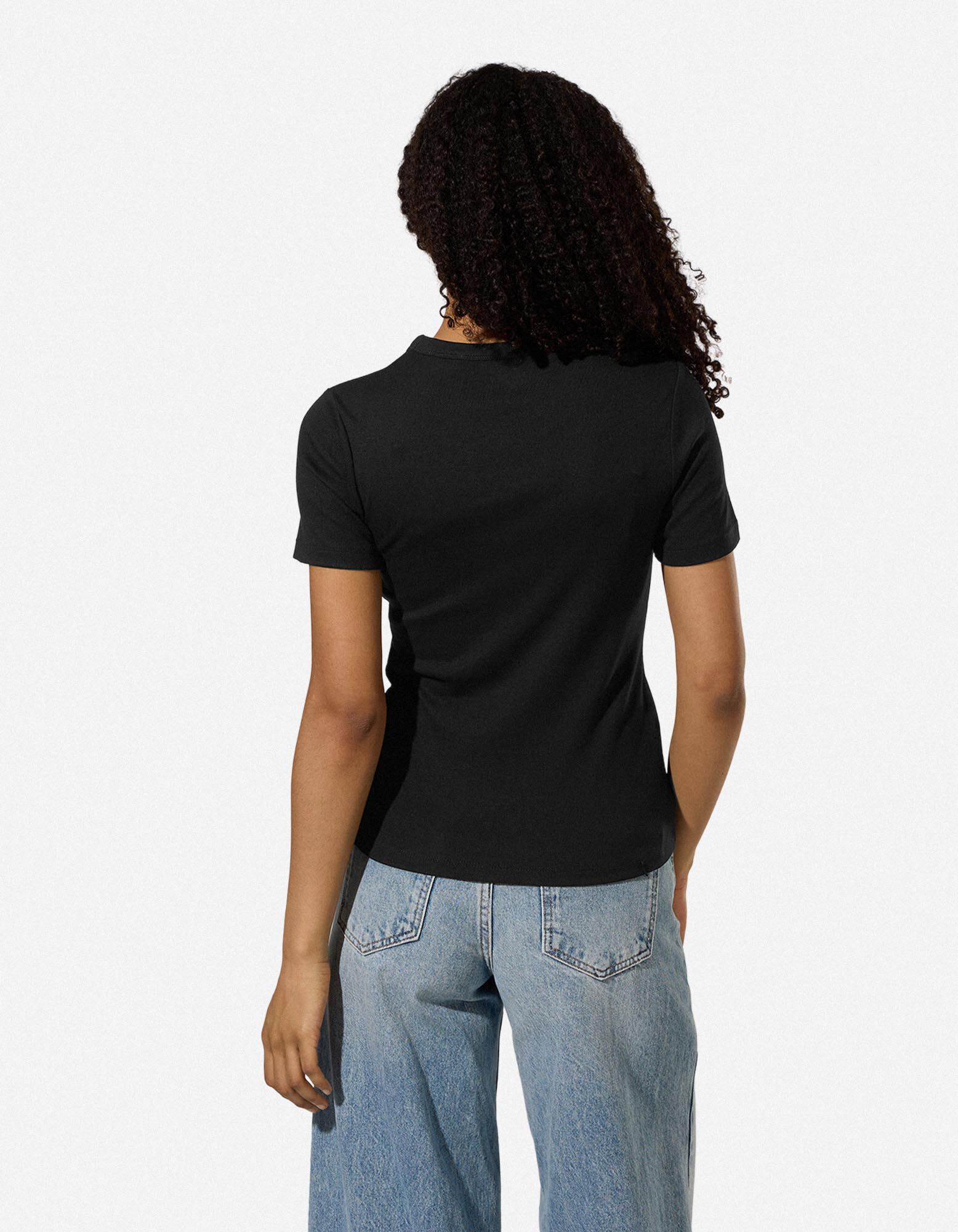 T-Shirt - Modal-Anteil - Schwarz