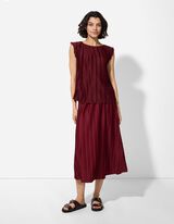 Bluse - einfarbig - dunkelrot