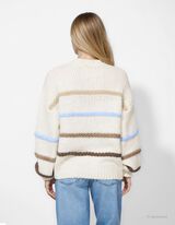 Pulover - Črte - belo