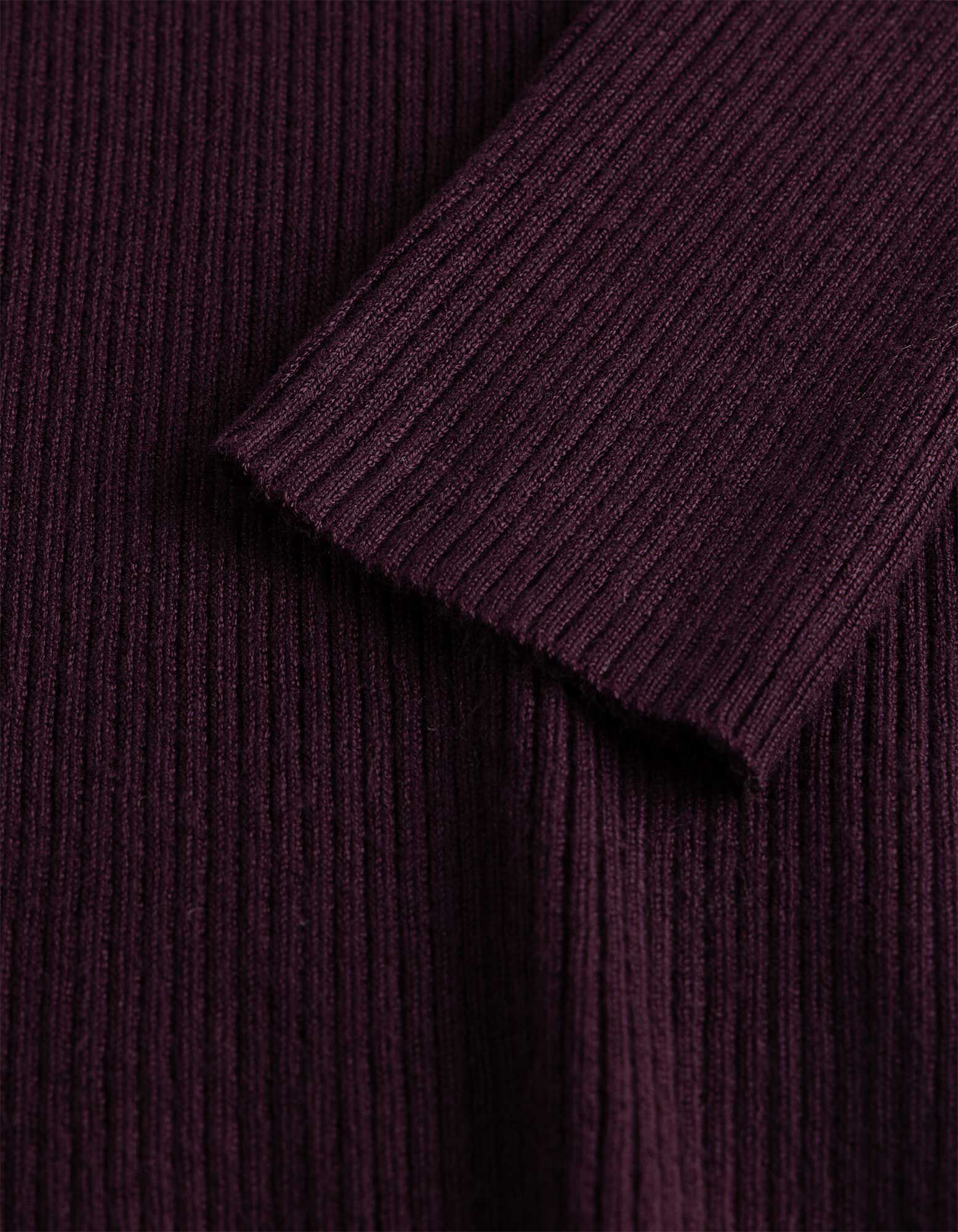 Pullover - Rippenstruktur - Lila