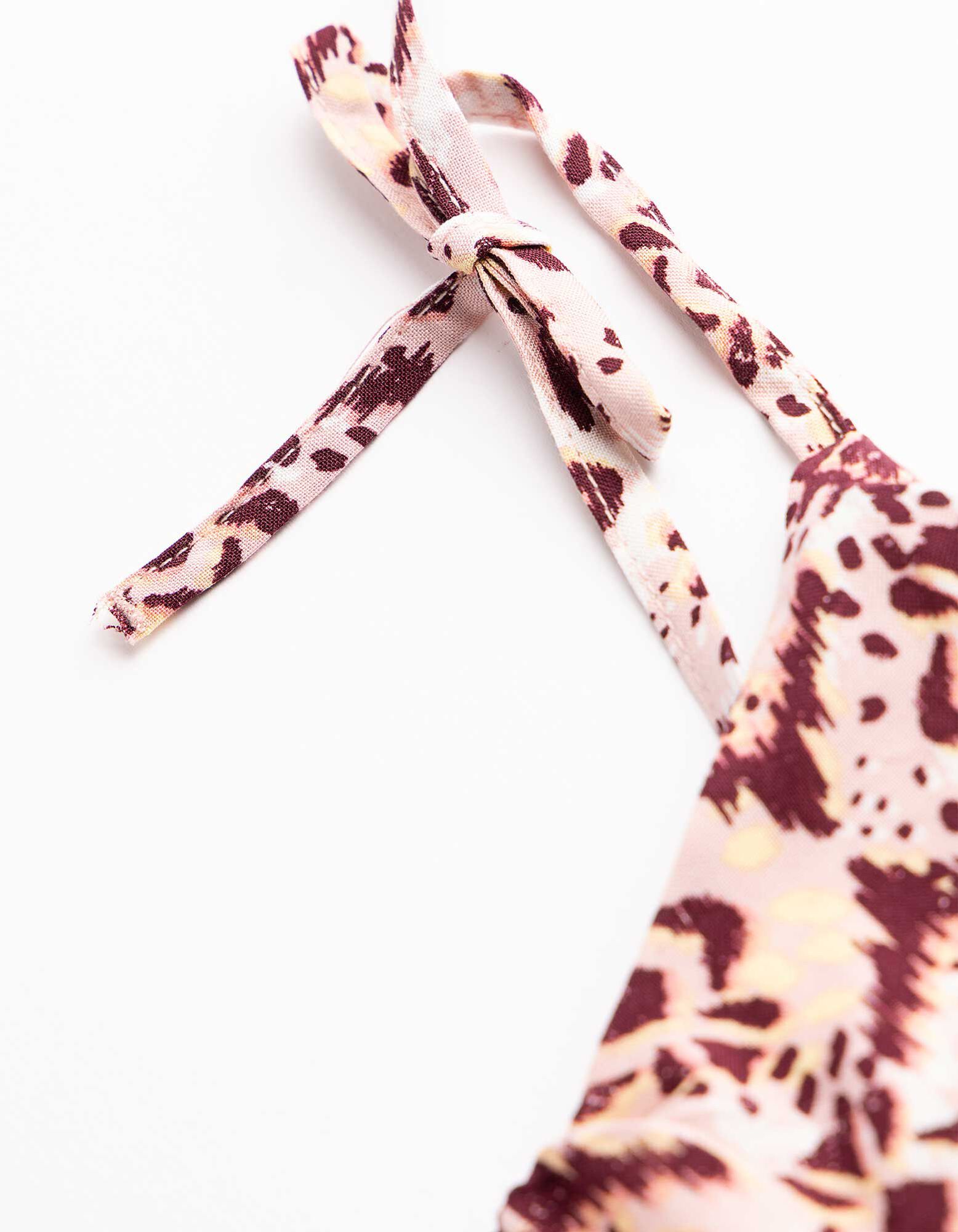 Robe maxi longueur - Fente lat&eacute;rale - ros&eacute; tendre 