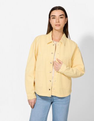 Veste chemise - Unicolore - Jaune clair