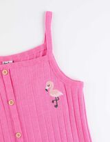 Top - Gombíková lišta - pink