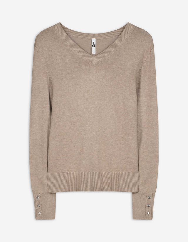 Trui - Gemêleerd - beige