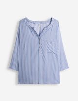 Bluse - Allover-Muster - hellblau