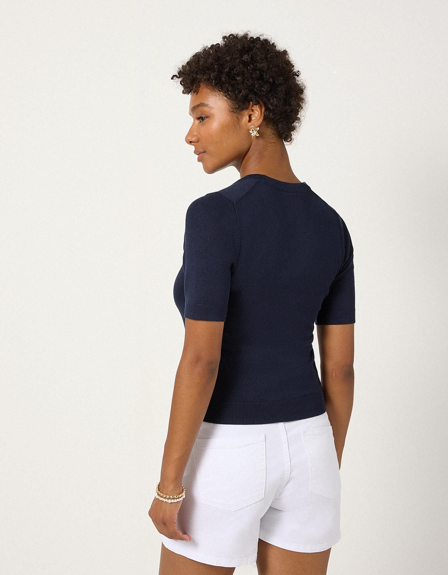 Pullover - Kurze &Auml;rmel - Dunkelblau
