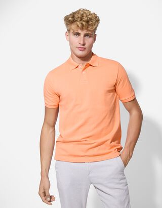 Poloshirt - Knopfverschluss - orange