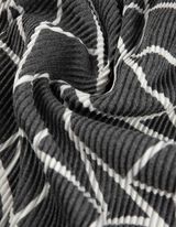 Šál - Strapce na zakončeniach - cierna