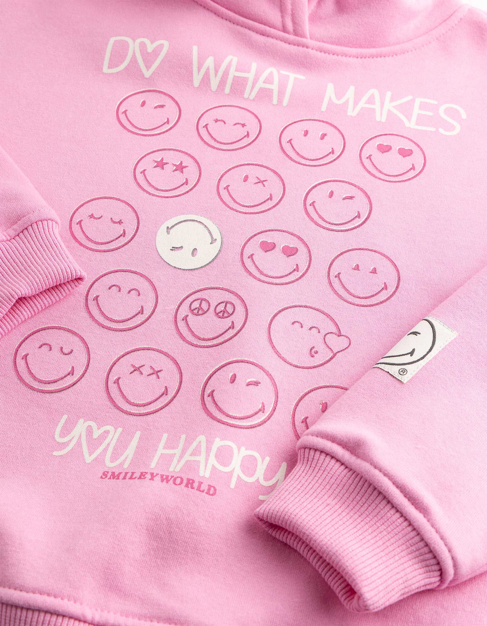 Hoodie - SmileyWorld&reg; - Roze