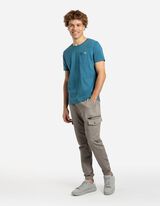 Majica kratek rokav - Prsni žep - turkizna