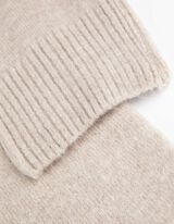 Gebreide jurk - Kuitlengte - beige