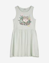 Kleid - Print - hellgrün