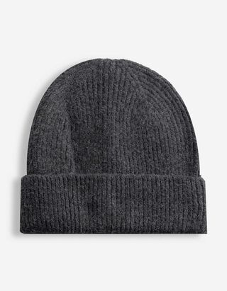 czapka beanie - mankiet - Ciemnoszary