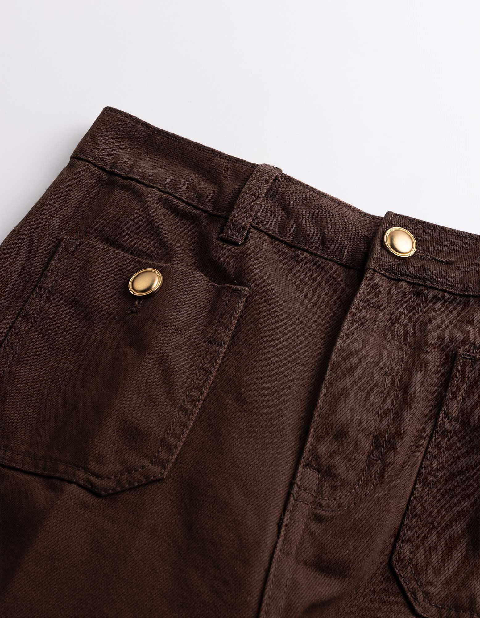 Jeans - Wide Fit - Dunkelbraun