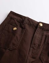 Jeans - Wide Fit - Dunkelbraun