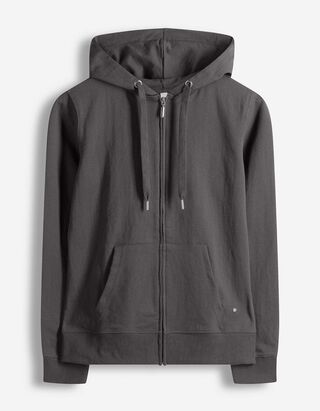 Sweatjacke - Kapuze mit Tunnelzug - dunkelgrau